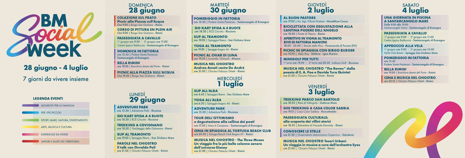 BM Social Week PROGRAMMA SLIDER SITO